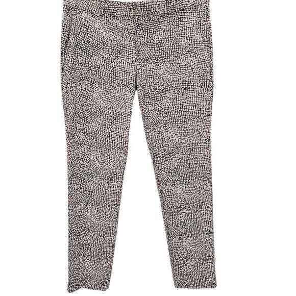 Banana Republic Womens 4 Ryan Pants in Cool Neutral Boa Print - Picture 1 of 12